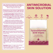 Hypochlorous Acid Facial Wipes - Wound Cleaning Wipes 75 count