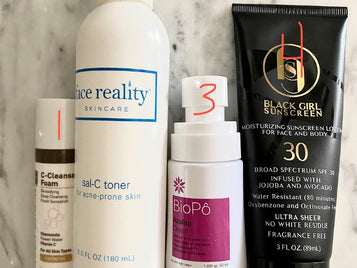 This is the order in how my client with acne-prone skin applies her products