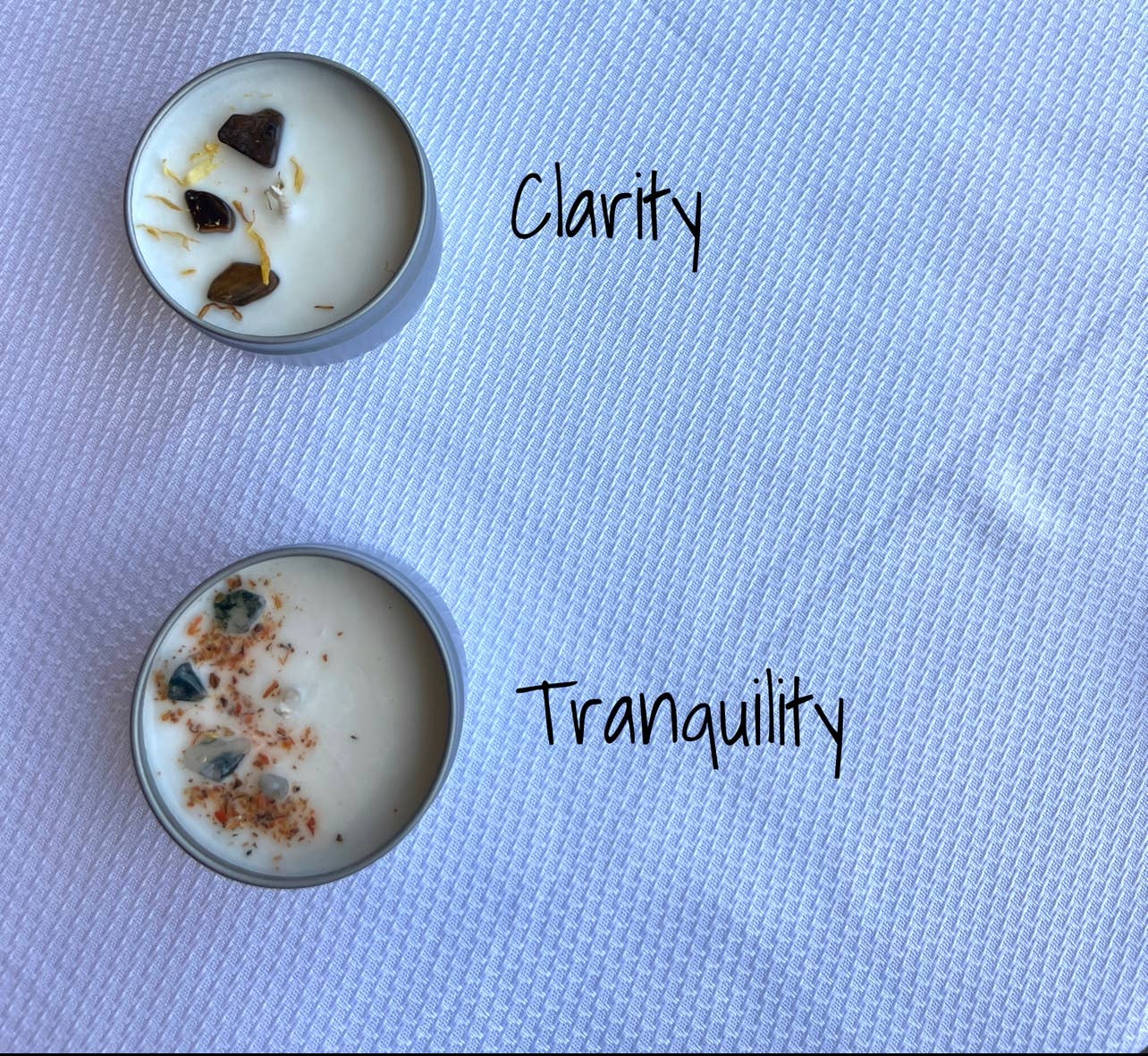 Unlabeled Crystal Candle Tins - Private Label Candle: Clarity